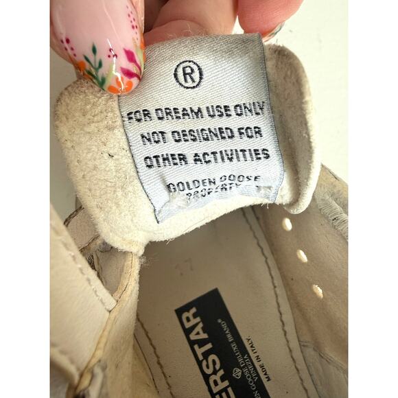 GOLDEN GOOSE Baby Superstar Polka Dot Leather Sneakers Size 17 Designer Luxury - Picture 7 of 8